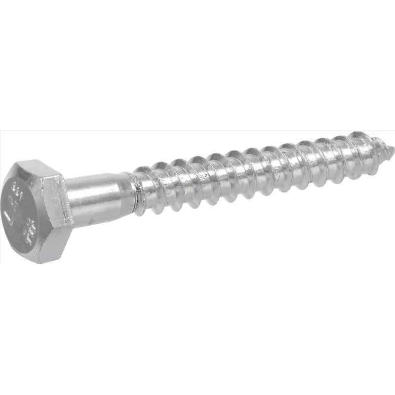 The Hillman Group 230107 Zinc Hex Lag Screw, 3/8'' x 6'', 50 Pieces