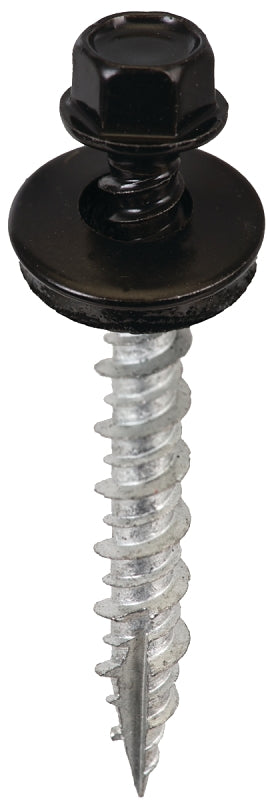 Acorn Metal-Wood Roofing Screws #9 x 1.5", Black, Bag of 250 Pieces SW-MW15BK250
