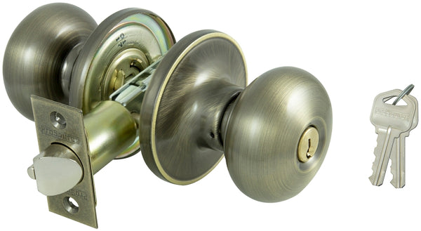 Prosource Tf800v-ps Entry Knob Set, Antique Brass (Pack of 3)