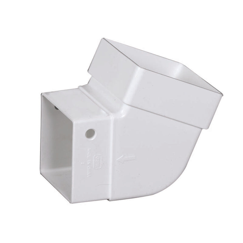 Amerimax Home Products 2 in. x 2 in. White Vinyl Universal Elbow