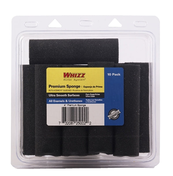 WHIZZ 29193 25002 Premium Foam Concave Roller (10 Pack), 4", Black