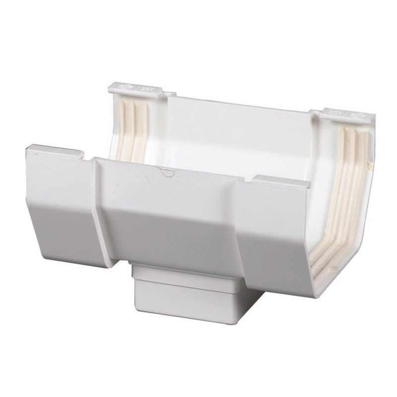 Amerimax T0506 Gutter Drop Outlet, Vinyl, White