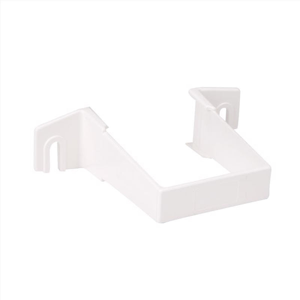 Amerimax 3.3" H X 1" W X 4.3" L White Vinyl Contemporary Downspout Bracket - Case of: 1 T0534
