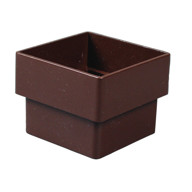 Euramax 1788348 Contemporary Style Gutter Connector - Vinyl44; Brown