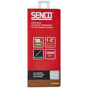 SENCO A209909R 1" - 2" 18 Gauge Brad Nails, Galvanized Finish, Collated 1,200 Count Pack