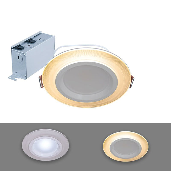 HALO RL Night Light 6 inch Recessed LED Canless Downlight, 1000 Lumens, Selectable 2700K, 3000K, 3500K, 4000K, 5000K CCT with Dim to Warm RLNL6109FSD2W1EWH