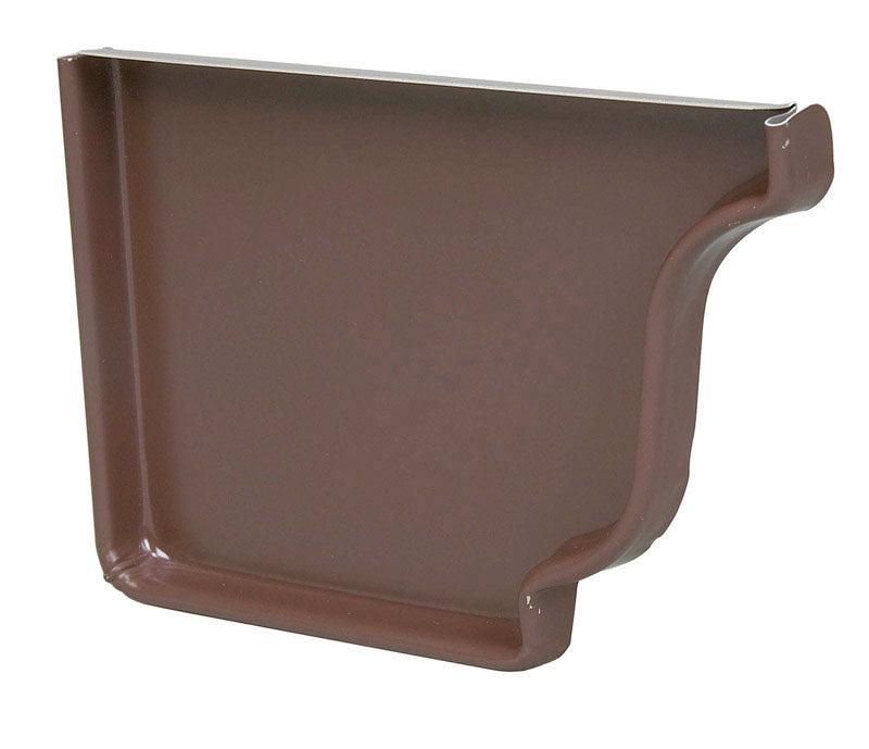 AMERIMAX HOME PRODUCTS 2520519 5 in K-Style Brown Aluminum End Cap