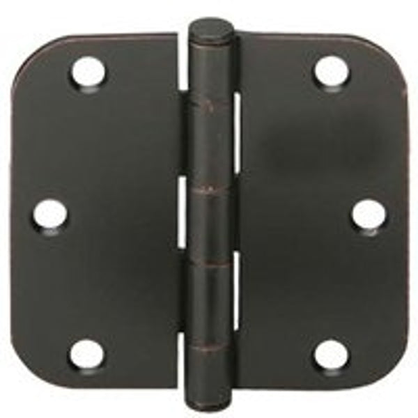 Schlage 3.5" Door Hinge with 5/8" Radius Round Corner in Aged Bronze (3-Pack) SC3P1011F-716E