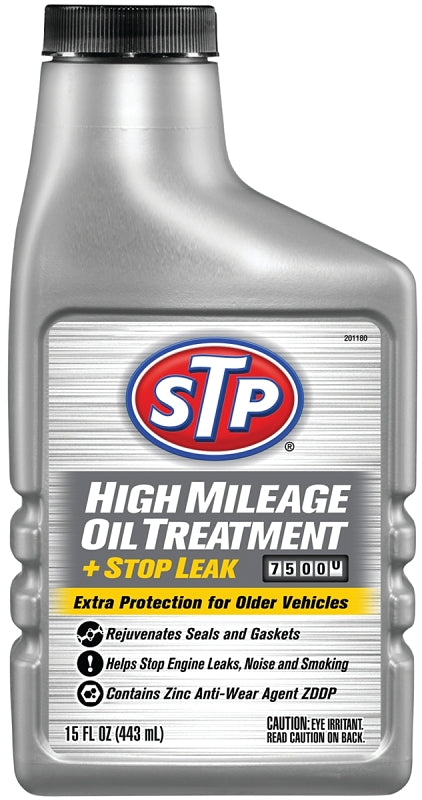 STP High Mileage Oil Treatment + Stop Leak - 15 FL OZ 18411