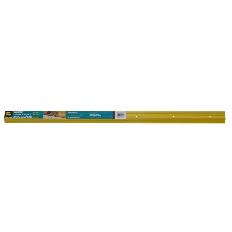 M-D Building Products 36 in. L Prefinished Satin Brass Aluminum Carpet Trim (6-Pack)