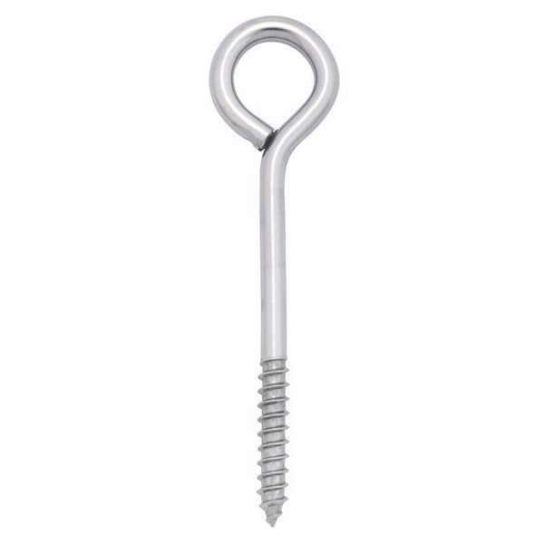 Ace Hampton 1/4 in. x 3-3/4 in. L Stainless Steel Lag Thread Eyebolt Nut Included 02-3463-401 (10-Pack)