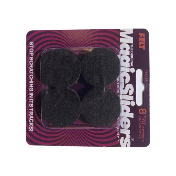 Magic Sliders Pads Felt Brn 1-1/2" 8PK 61712