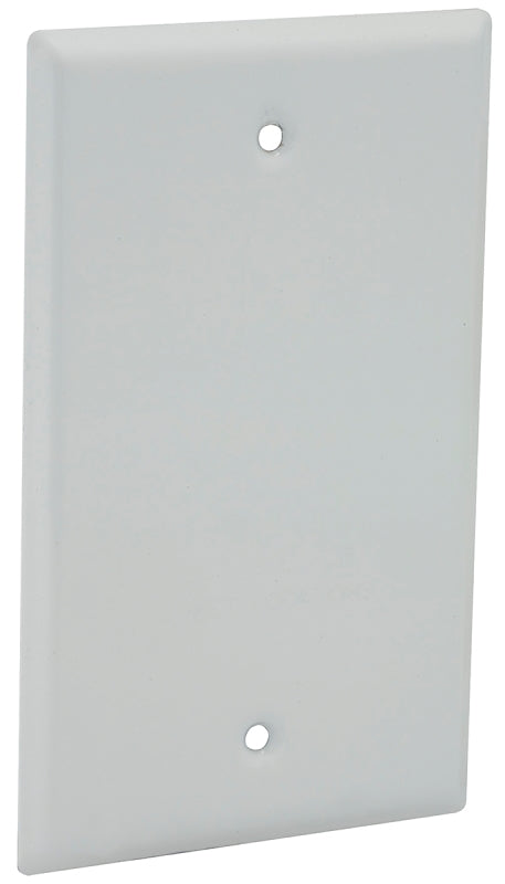 Hubbell-Bell 5173-1 Blank Weatherproof Single Gang Device Mount Cover, White