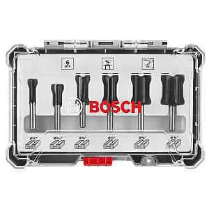 BOSCH RBS006SBS 6-Piece (Universally Compatible Accessory) Carbide-Tipped Groove Cutter Router Bit Assorted Set