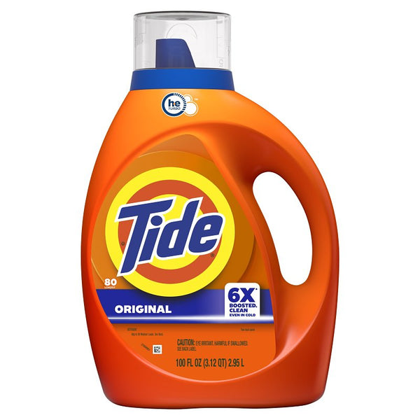 Tide Liquid Laundry Detergent, HE Compatible, Original Scent, 80 loads, 105 fl oz 12104