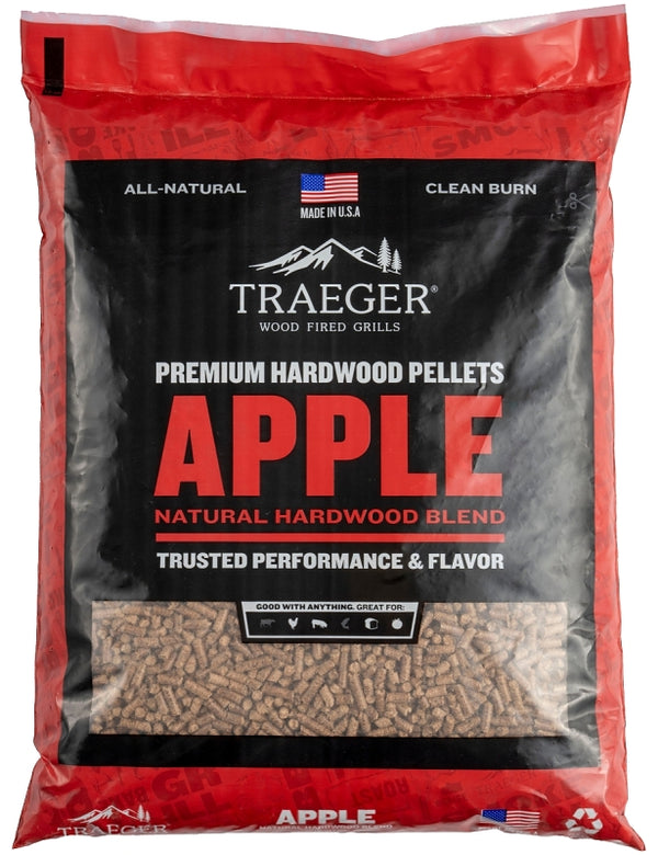 Traeger Grills PEL318 Apple 100% All-Natural Hardwood Pellets - Grill, Smoke, Bake, Roast, Braise, and BBQ (20 lb. Bag)