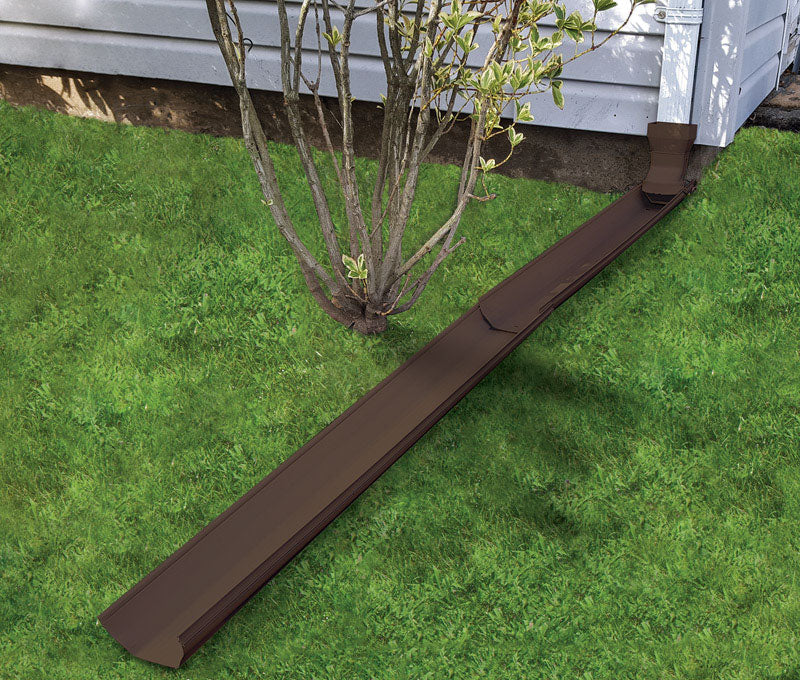 Frost King GWS3B Tilt Plastic Drain Away Downspout Extender, 6 ft, Brown