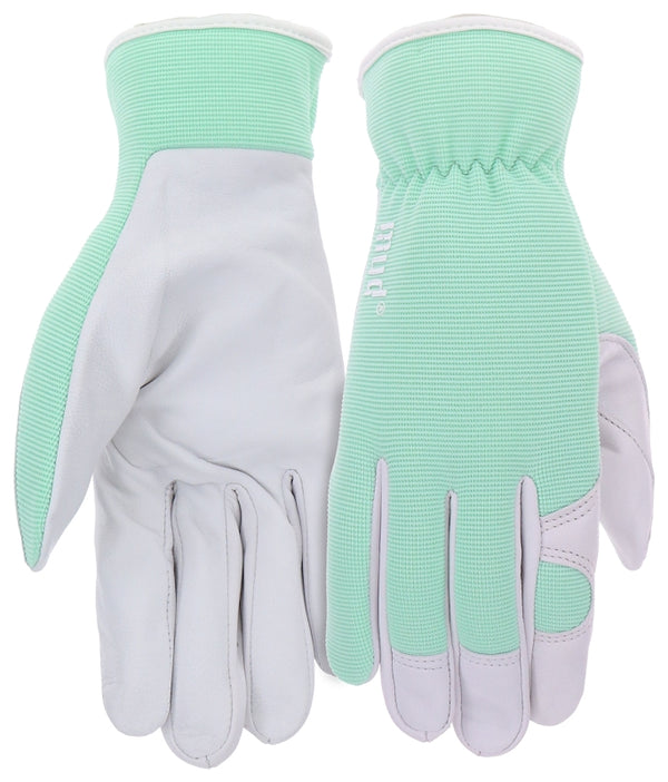 mud MD72001MT-W-ML Gloves, Women's, M/L, Spandex Back, Mint
