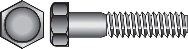 The Hillman Group 831574 5/16''-18 x 2-1/2''-18-8 Polished Stainless Steel-Hex Cap Screw Bolt-Partially Threaded-Quantity of 10, 2.5 inches, No Color 0831574