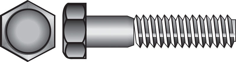 The Hillman Group 831586 5/16-18 x 4-Inch Stainless Steel Hex Cap Screw, 25-Pack, 4 inches, No Color