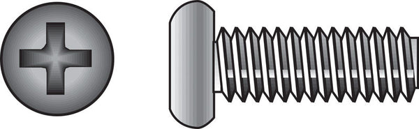 The Hillman Group 828454 Stainless Steel Pan Head Phillips Machine Screw, 6-32-Inch x 1-1/4-Inch, 100-Pack, 1.25 inches, No Color 0828454