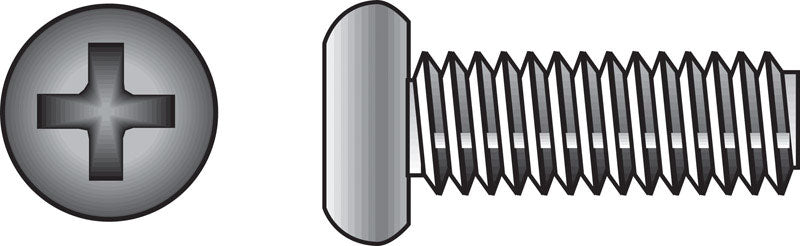 The Hillman Group 828454 Stainless Steel Pan Head Phillips Machine Screw, 6-32-Inch x 1-1/4-Inch, 100-Pack, 1.25 inches, No Color