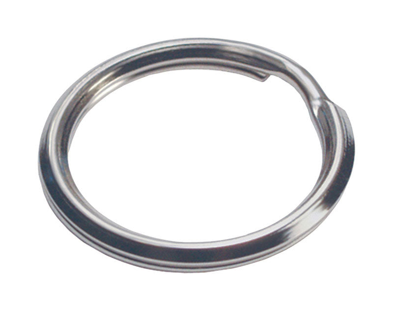 Hillman 3/4 in. Dia. Tempered Steel Silver Split Rings Key Ring50