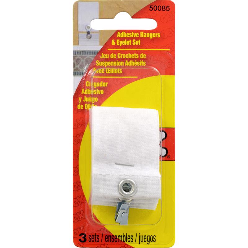 OOK 50085 Adhesive Hanger and Eyelet Sets, 3-Pack