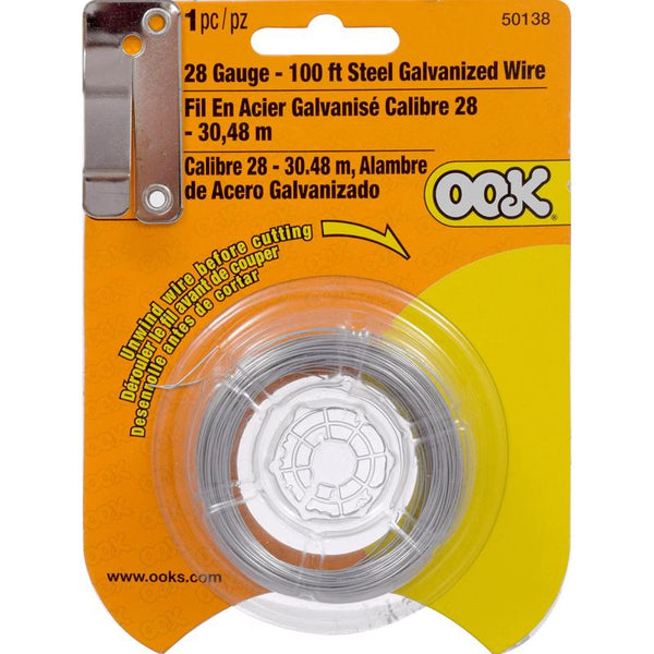 OOK 100 ft. L Galvanized Steel 28 Ga. Wire 534658