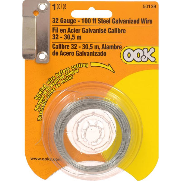 OOK 50139 32 Gauge, 100ft Steel Galvanized Wire 534660