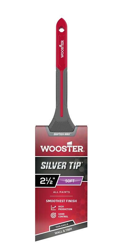 Wooster G5224-2 1/2 Silver Tip GripTech MAX Thin Angle Paintbrush 2 1/2"