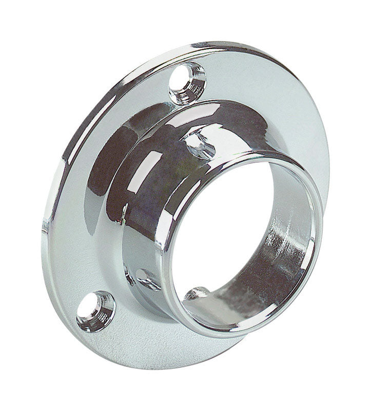 764chr Round Steel Flange For 1-5/16" Pole Chrome
