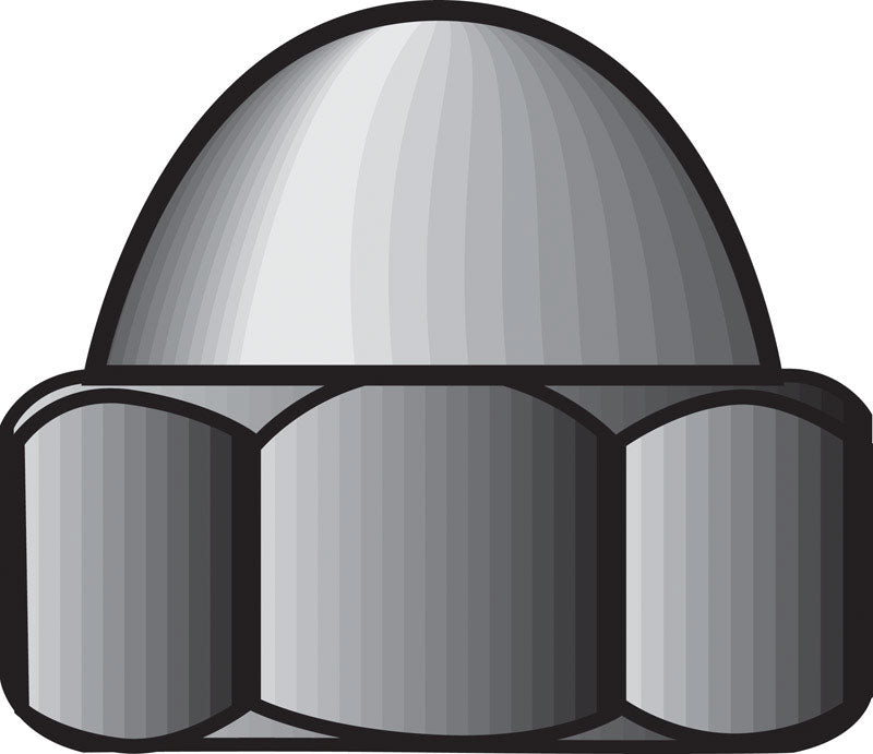 The Hillman Group 829960 Hillman Cap Nut 5/16'' Coarse Stainless Steel Box 50, No Size, No Color