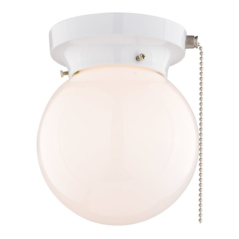 Boston Harbor F3WH01-33753L 5986963 Dimmable Ceiling Light Fixture with Pull Chain, (1) 60/13 W Medium A19/Cfl Lamp, White