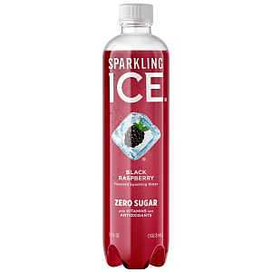 Sparkling Ice, Black Raspberry Sparkling Water, Zero Sugar Flavored Water, with Antioxidants and Vitamins, 17 fl oz Bottle