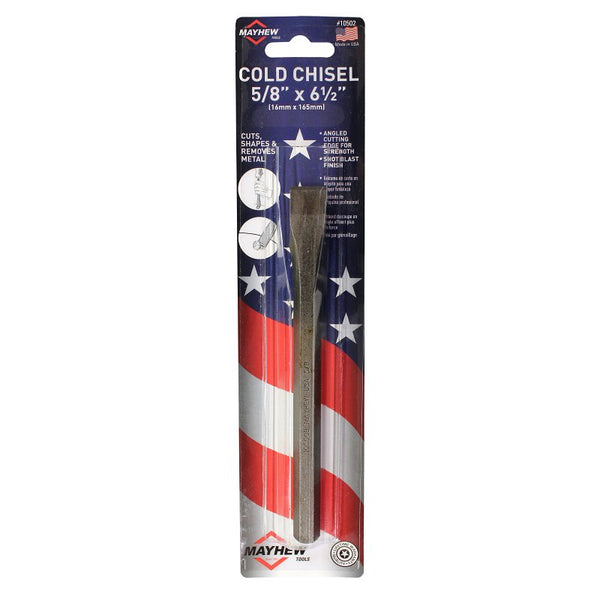 Mayhew Tools 10502 Cold Chisel, Carded, 5/8-Inch x 6-1/2-Inch Multi One Size