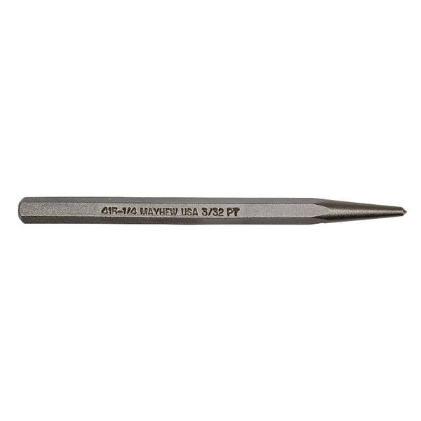 Mayhew Tools 74102 Center Punch, 1/2" x 3/32" Point, Shot Blast Finish