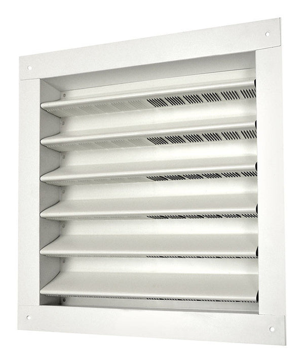 LL Building Products Aluminum Dual Louvers White, 12" x 12" DA1212W