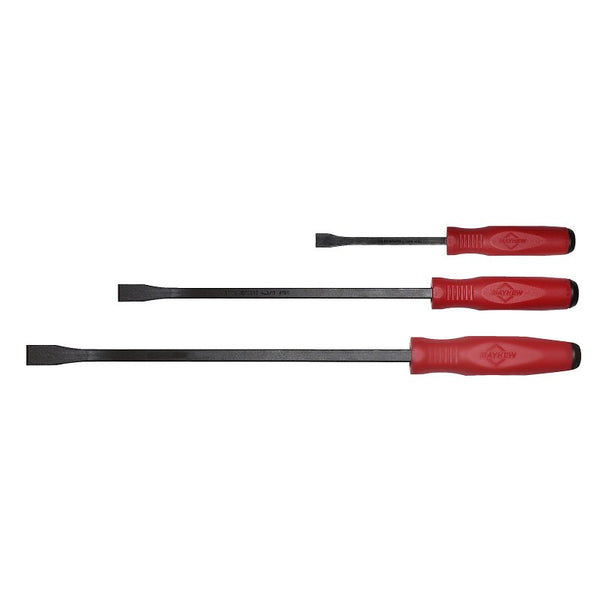 Mayhew Tools 31090 Dominator Economy Curved Pry Bar, Red, Small 3-Piece Set