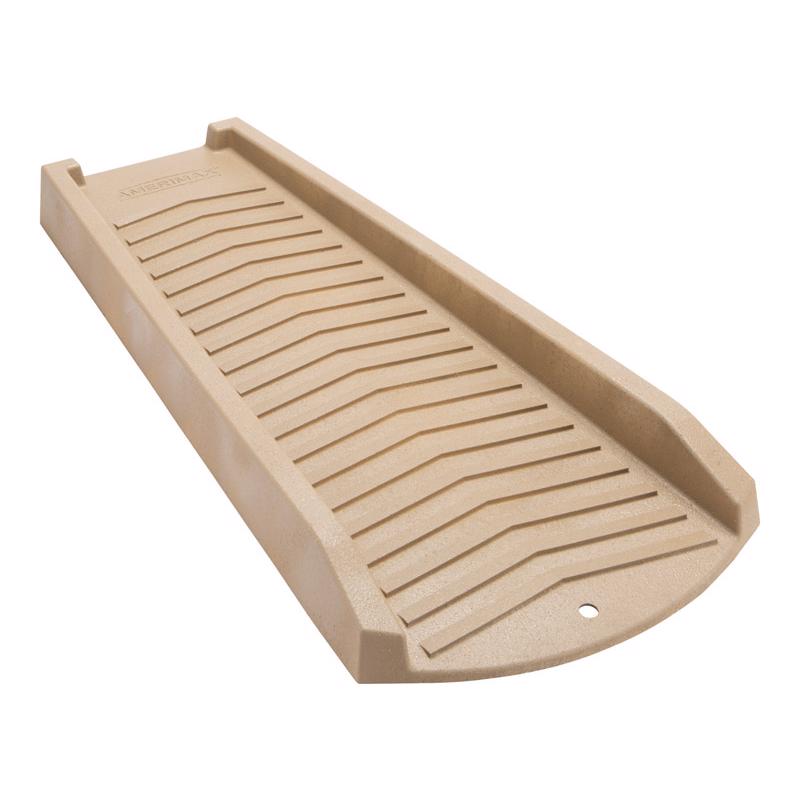 Splash Block, Extends Downspout, Vinyl, Stone, 24-In.