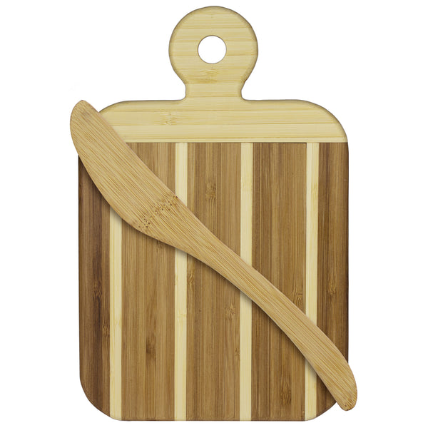 Totally Bamboo 9 in. L X 6 in. W X 0.5 in. Bamboo Striped Cutting Board Set 2 pc 20-6751 (12-Pack)