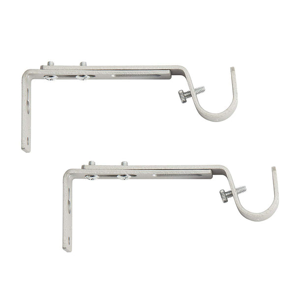 Kenney Adjustable Bracket, for 3/4'' Curtain Rod, Satin Nickel, 2 Pack KN85293V1