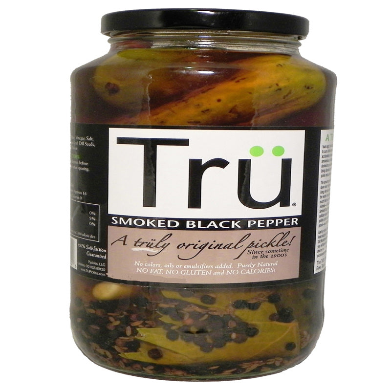 Tru Pickles 6010530 24 oz Smoked Black Pepper Pickles Jar - Pack of 6