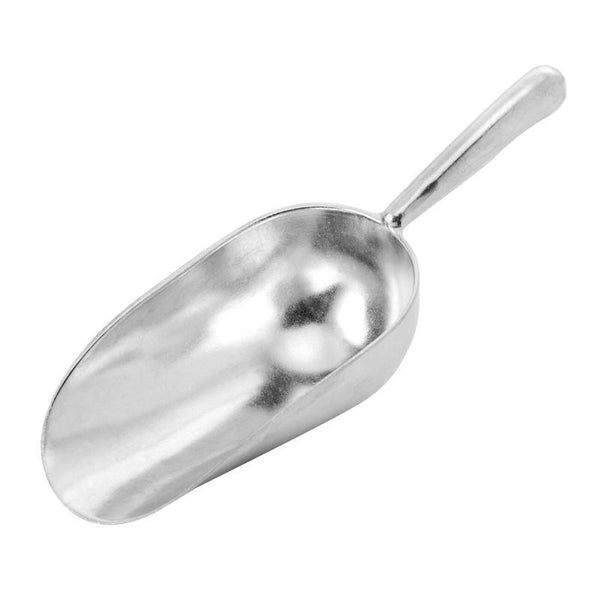 Houdini Double-Cast Aluminum Bar Ice Utility Scoop, Stainless Steel, 7 inches 5271252