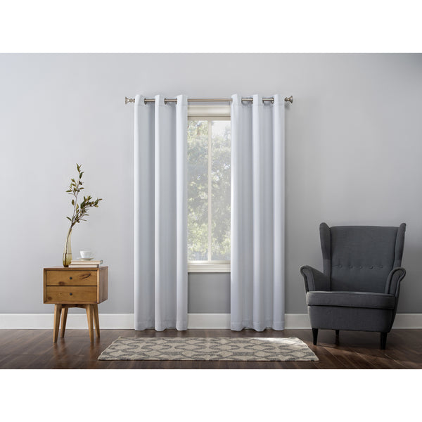 Sun Zero Norwich White Blackout Curtains 80 in. W X 84 in. L AC-NRWCH84WHT