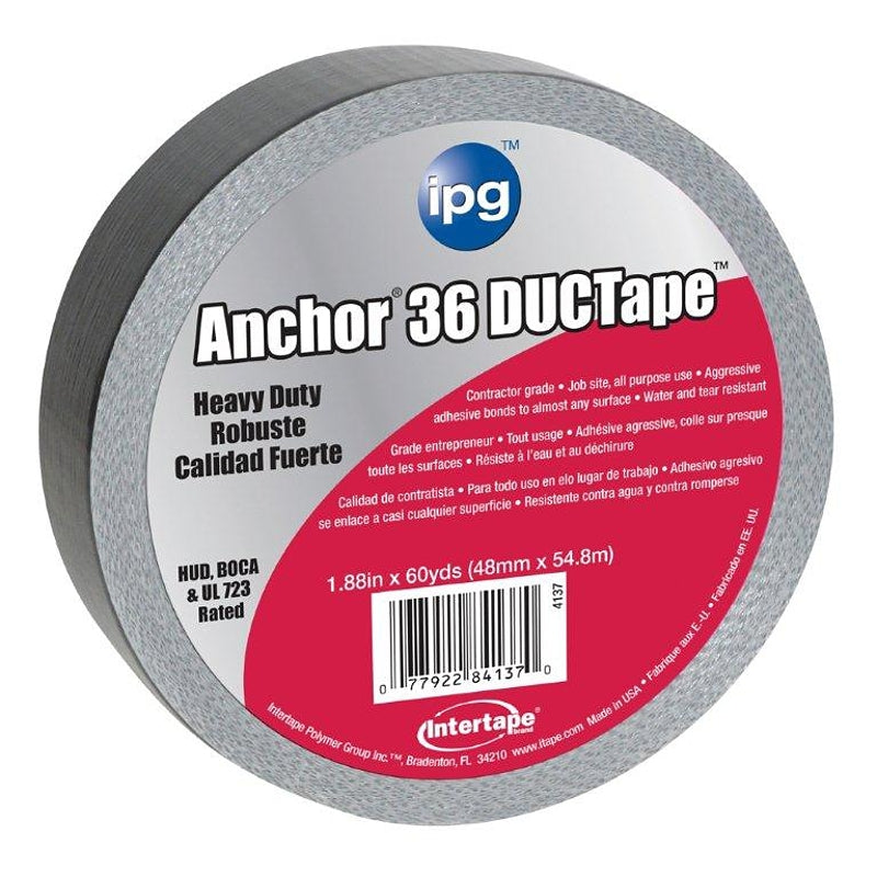 IPG Heavy Duty AC36 DUCTape 1.88" x 60 yd, Silver (Single Roll)