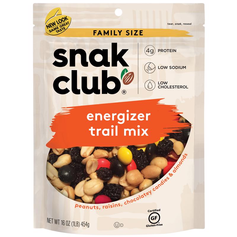 Snak Club Energizer Trail Mix with Peanuts, & Chocolate Candies, 16 oz