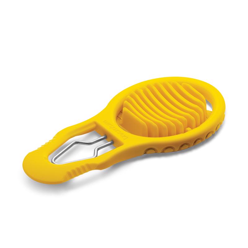 Dreamfarm Eggler 2-In-1 Compact Egg Shell Peeler & Easy Hardboiled Egg Slicer, Shell Cracking, Topping, & Peeling - Yellow