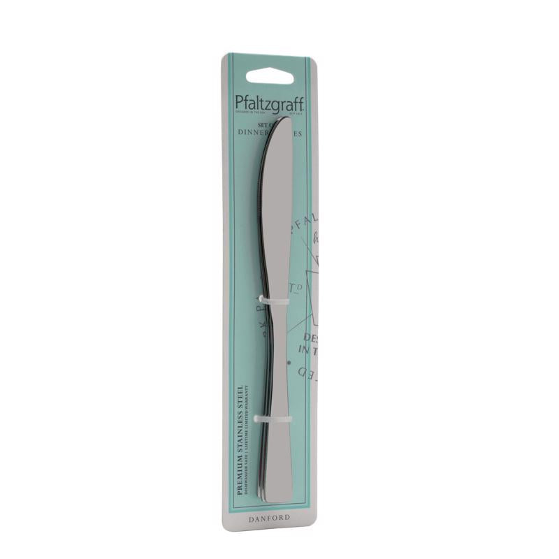 Pfaltzgraff Silver Stainless Steel Danford Dinner Knife Set 3 pc (6-Pack)