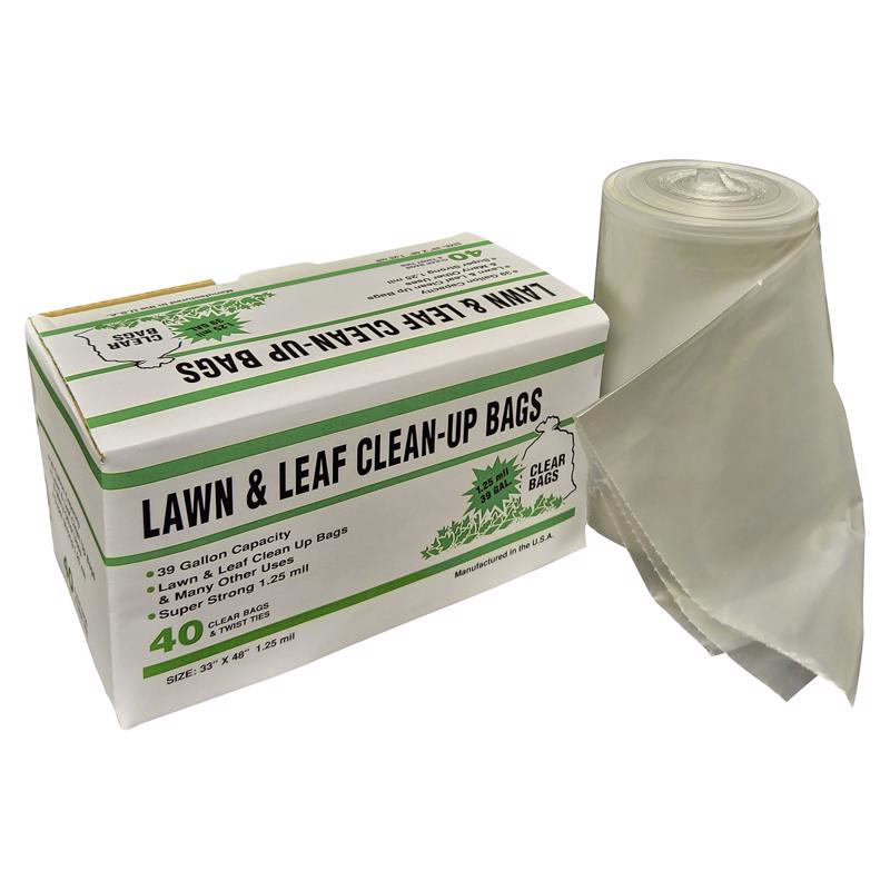 Primrose Plastics 39125 Lawn & Leaf Bag, Black, 39 Gallon